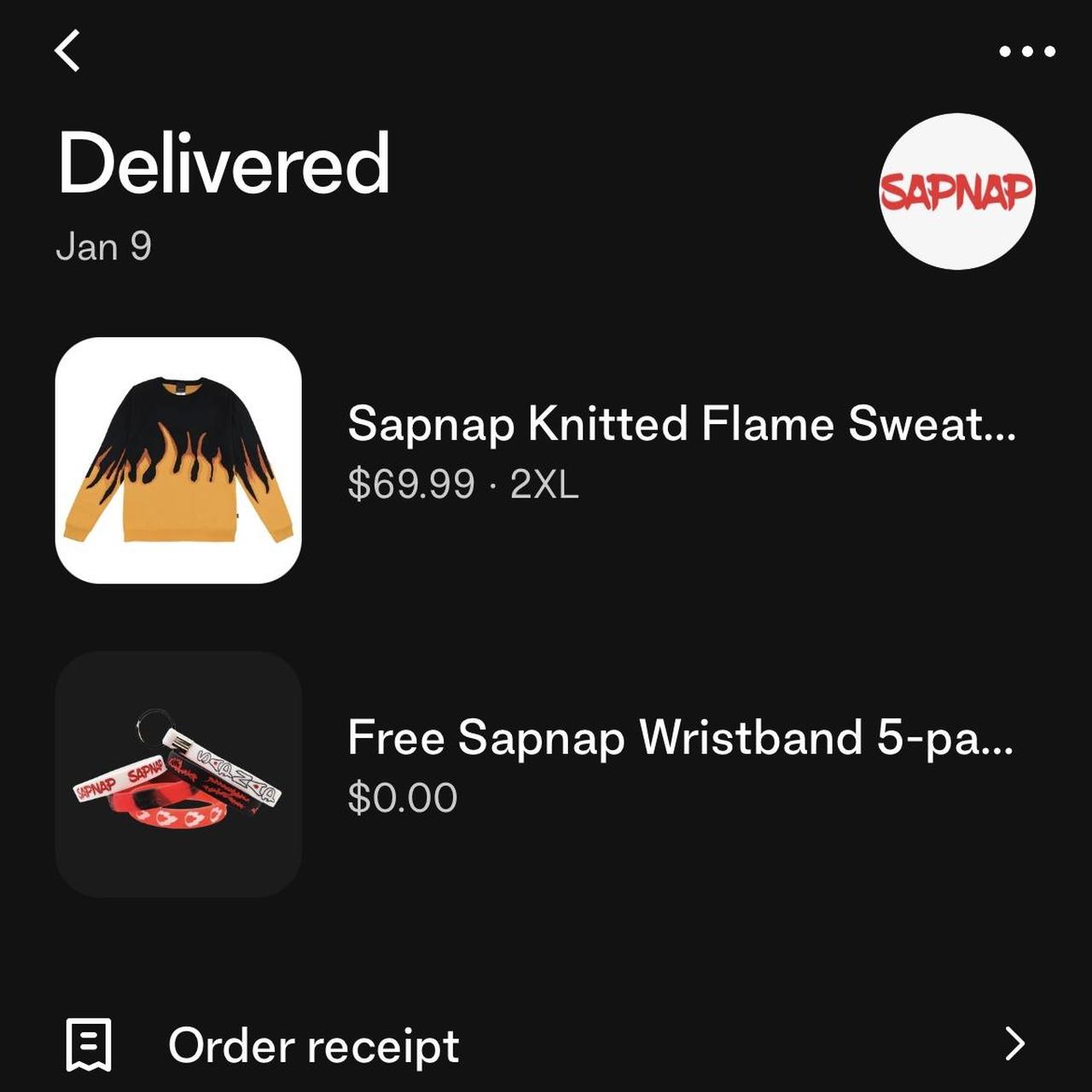 Sapnap 'Flame Name' T-Shirt Never Worn Size: - Depop