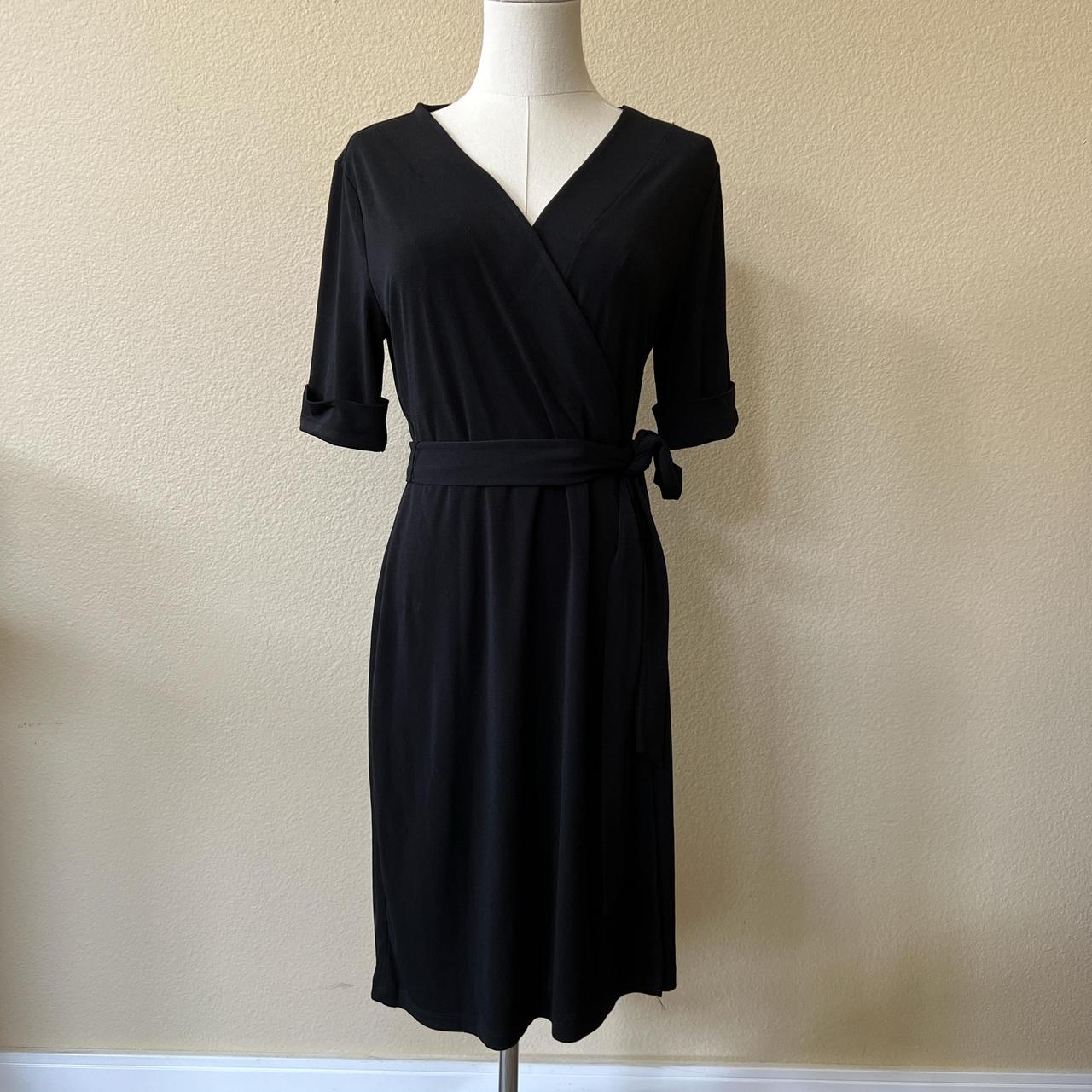 Apt 9 brand black mid length wrap dress 96. Depop