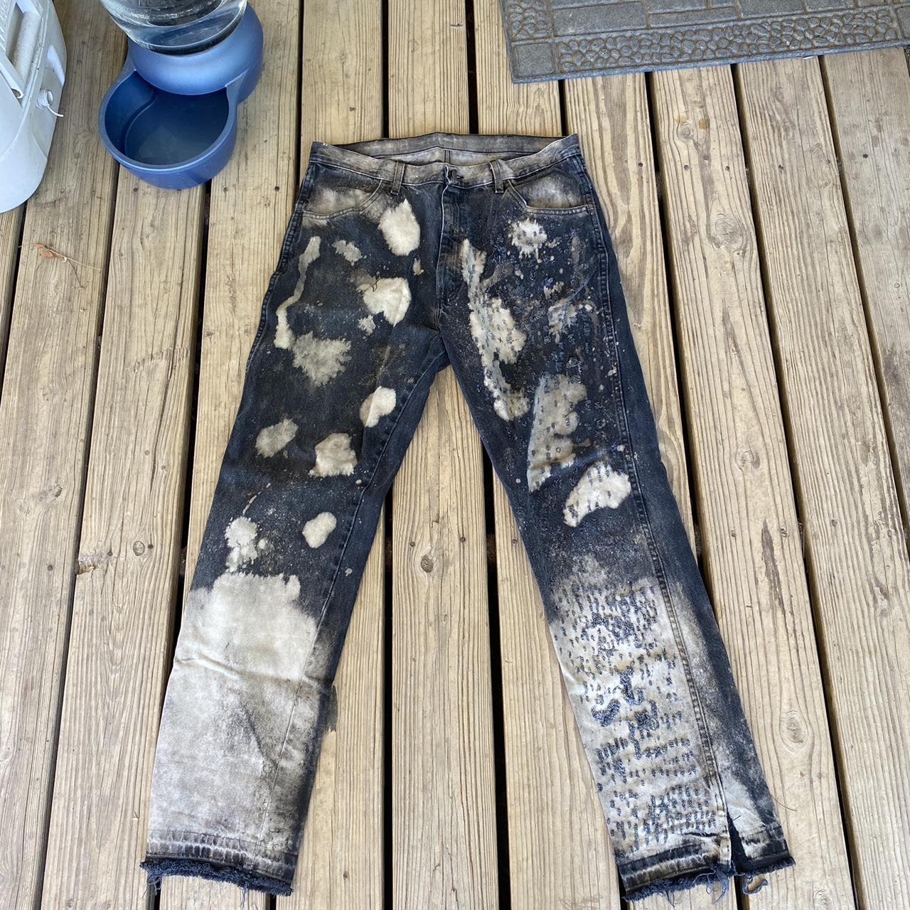 did these myself, customs rustler pants, 38x32 hit... - Depop