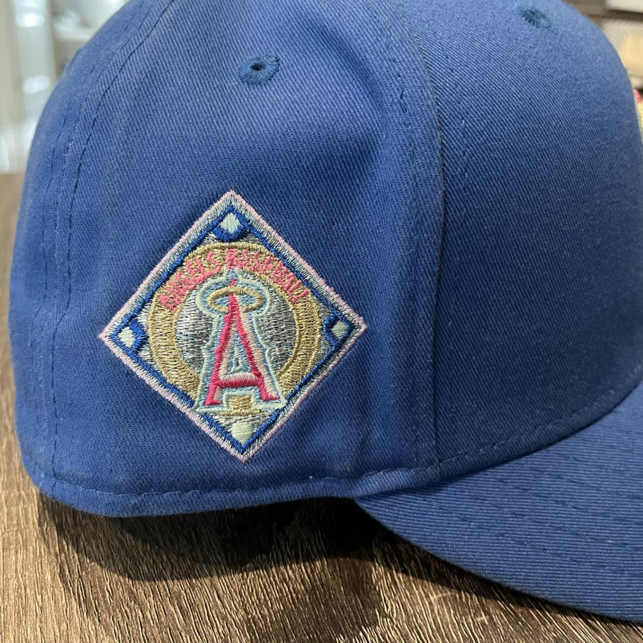 Angels Men's Blue and Pink Hat | Depop