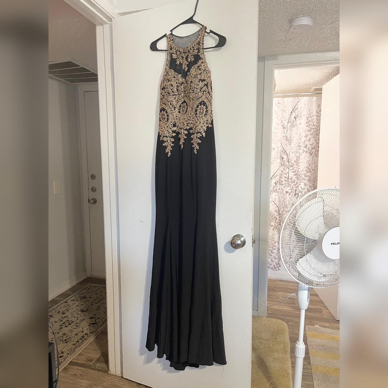 Macy's gold cheap evening gowns