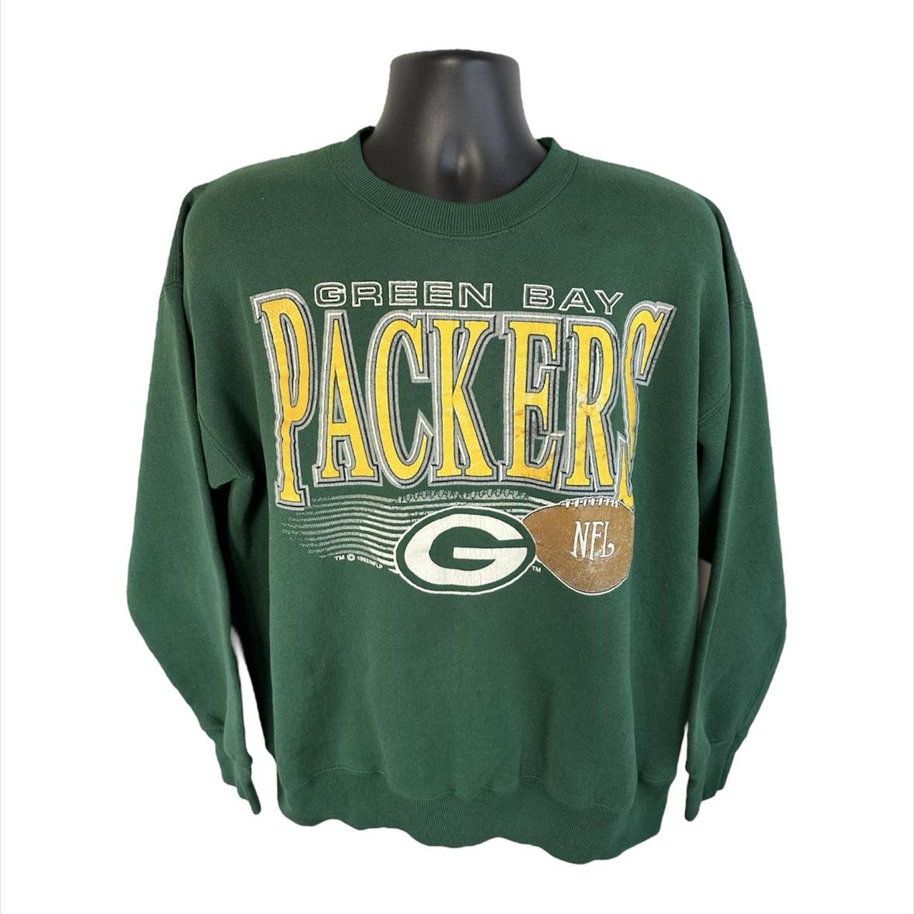 Vintage Logo 7 Green Bay Packers Crewneck Sweatshirt