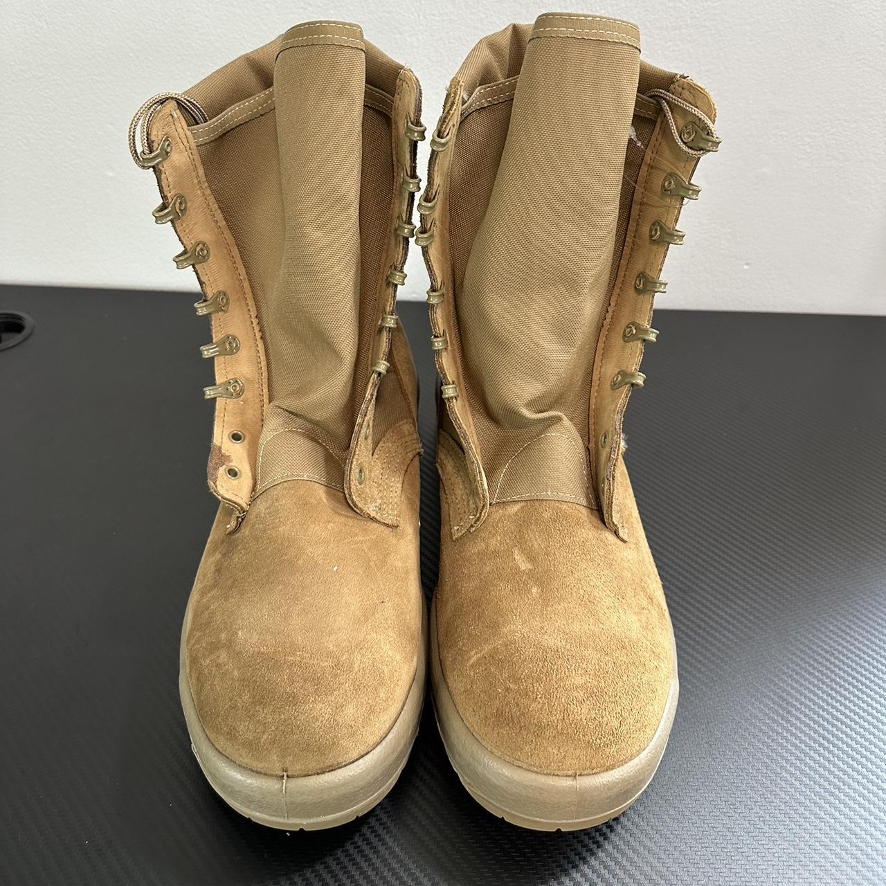 Mens Combat Boots Tan Size 11.5 NWOT - has laces... - Depop