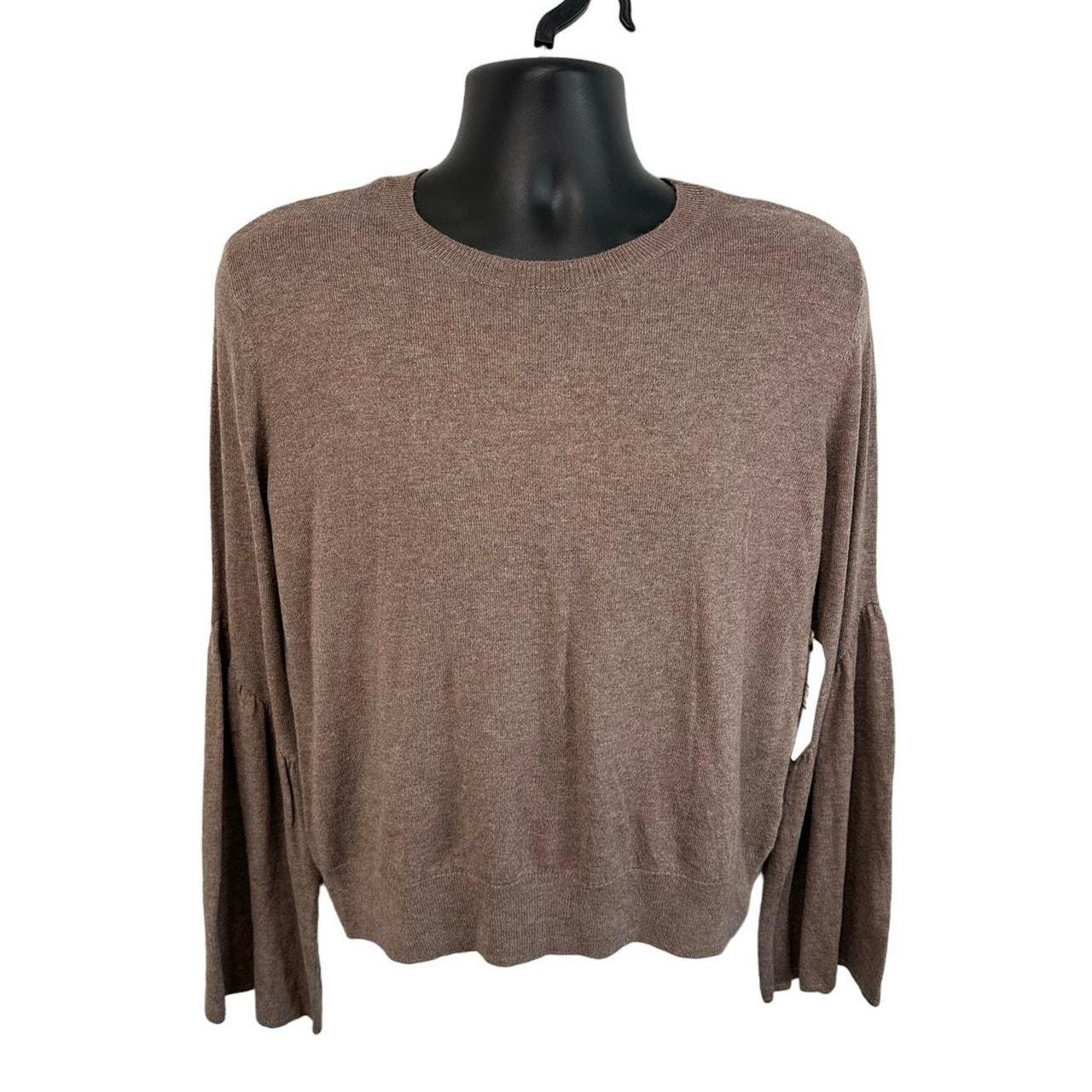 Leith Nordstrom Bell Sleeve Sweater Brown Size Small