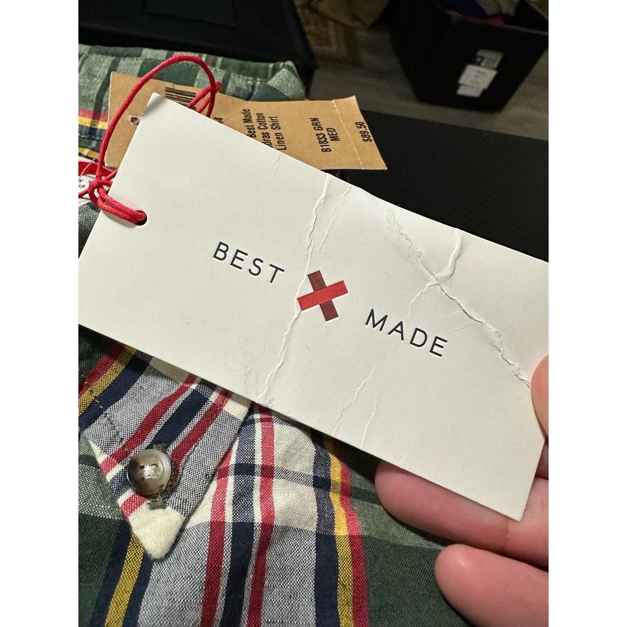 Best Made Co Madras Plaid Linen Blend Button Up... Depop