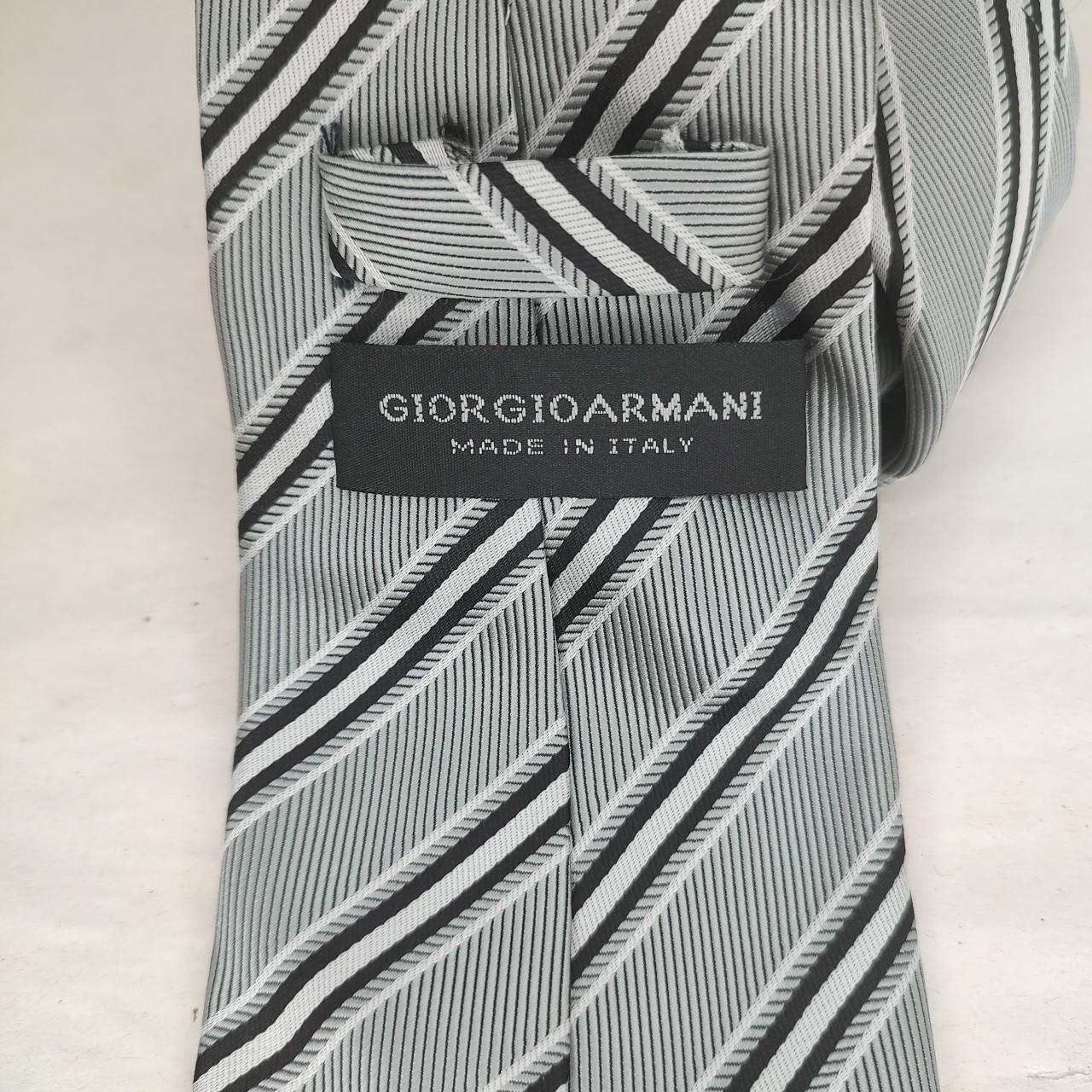 Shops Giorgio Armani Woven Jacquard Silk Tie Handmade In Italy.