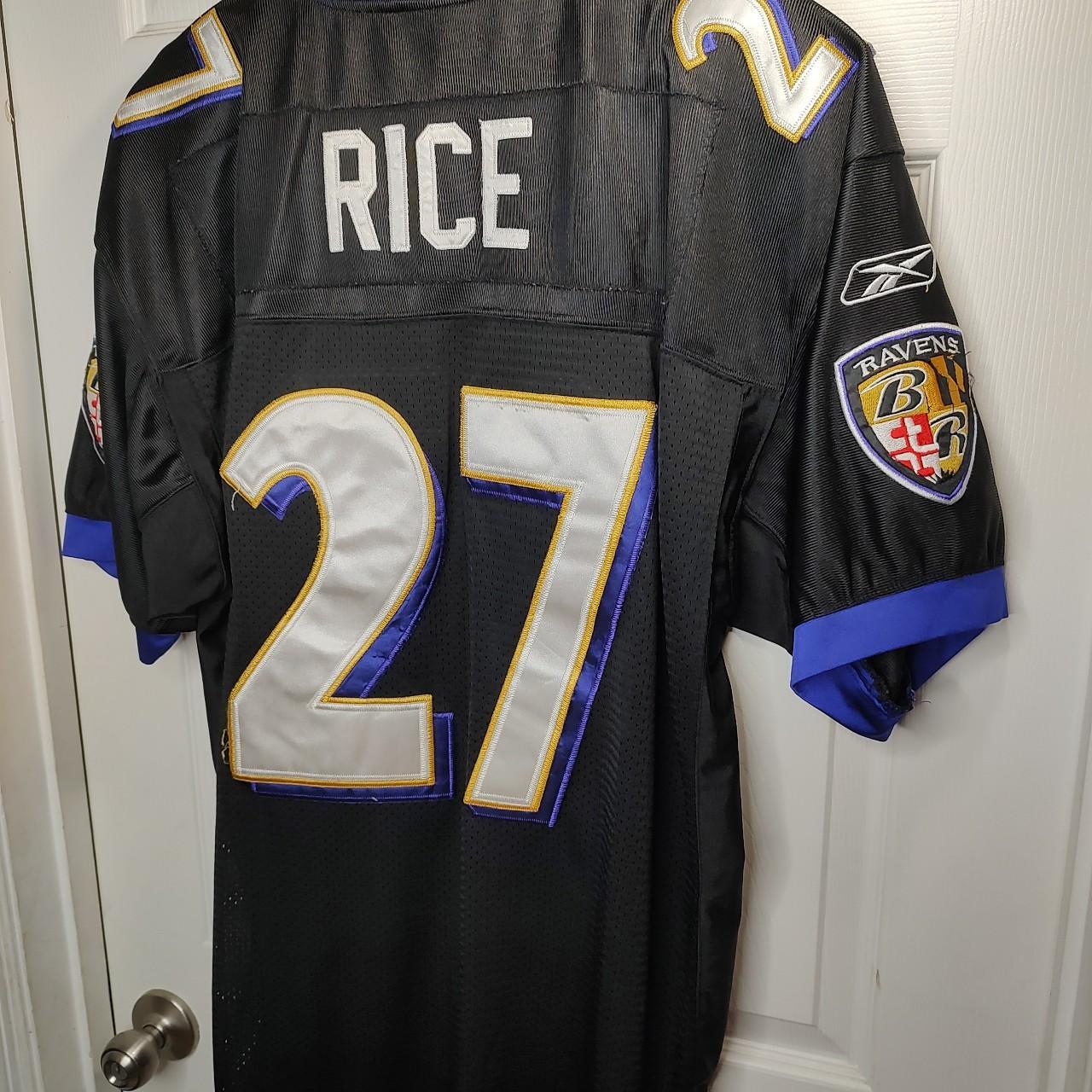 Reebok NFL Baltimore Ravens Jersey # 27 Ray Rice Size 48 Purple