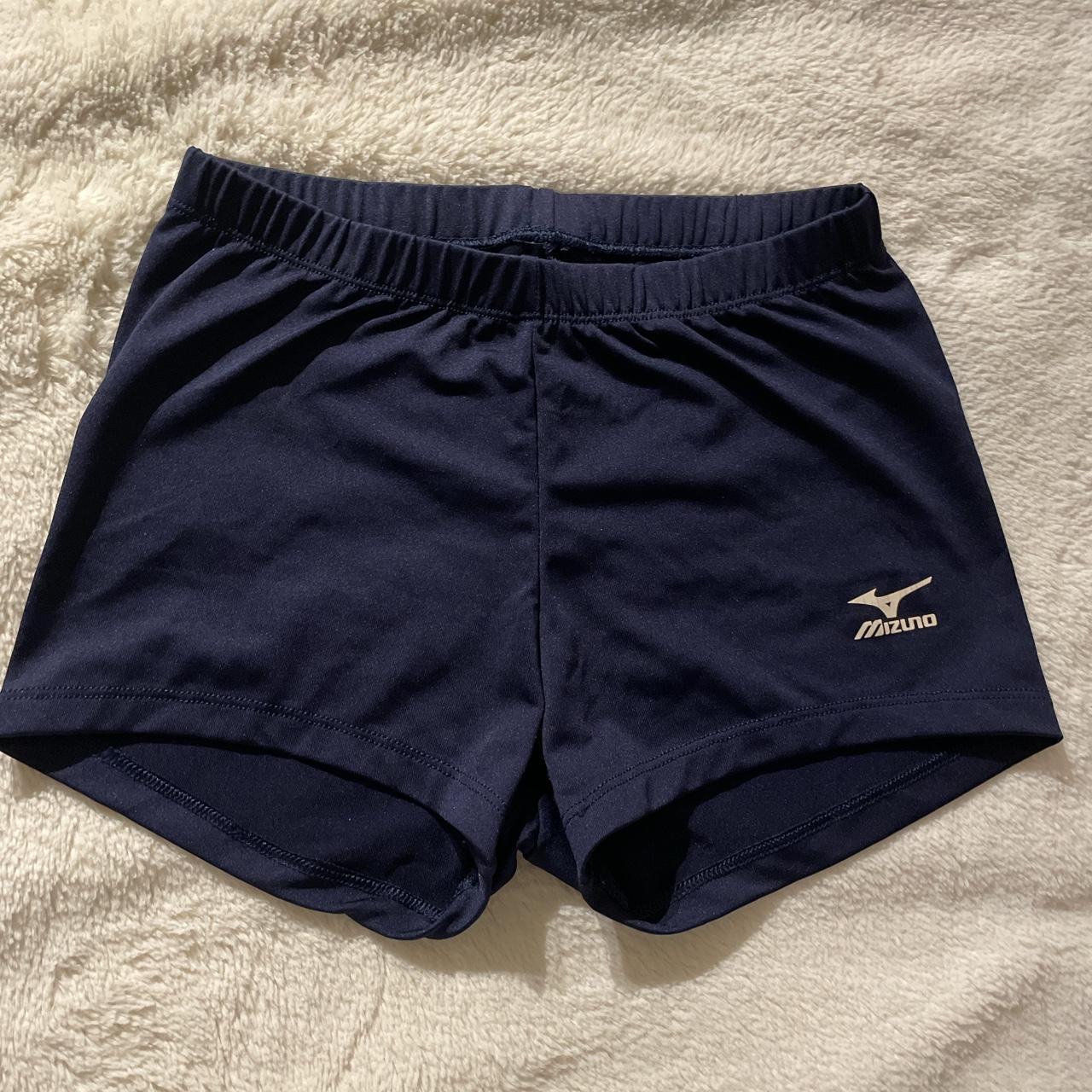 Navy Blue Mizuno Volleyball spandex shorts Size M... Depop
