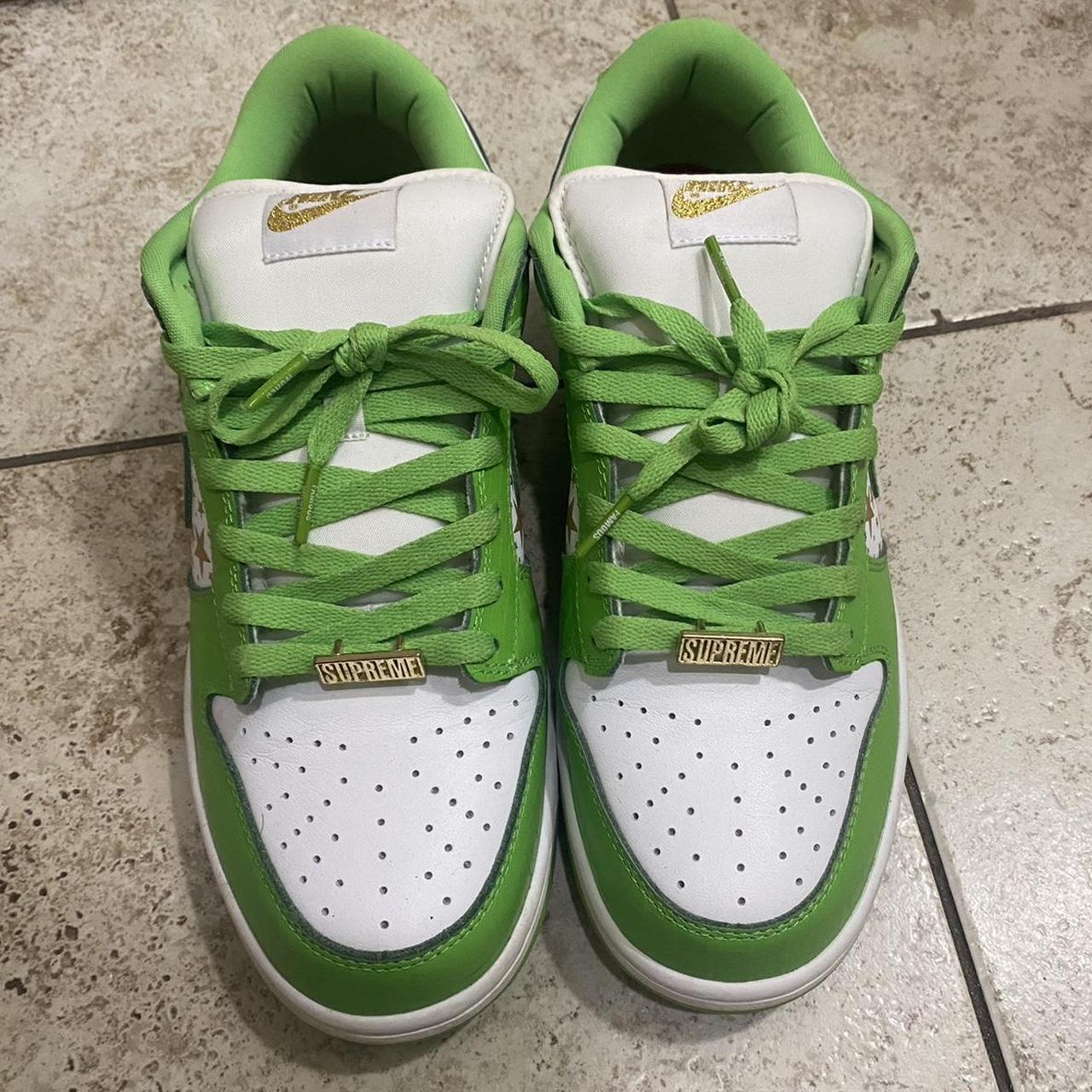 Green Supreme Dunk Used US Men Size 9.5 Depop