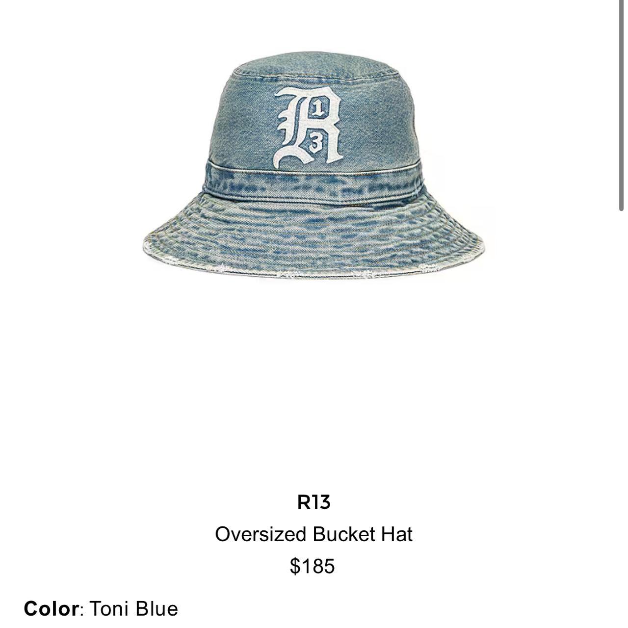 ★関税込★R13★R13 LOGO EMBROIDERED BUCKET HAT★ Beige Leopard Logo Bucket Hat by R13 on Sale