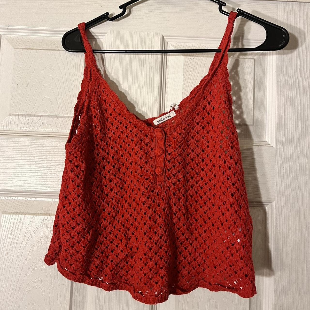 Women's Red Vest Depop