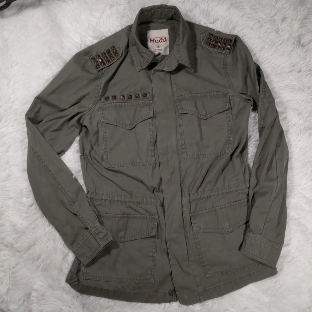 Mudd Utility Jacket With Pyramid Stud... - Depop