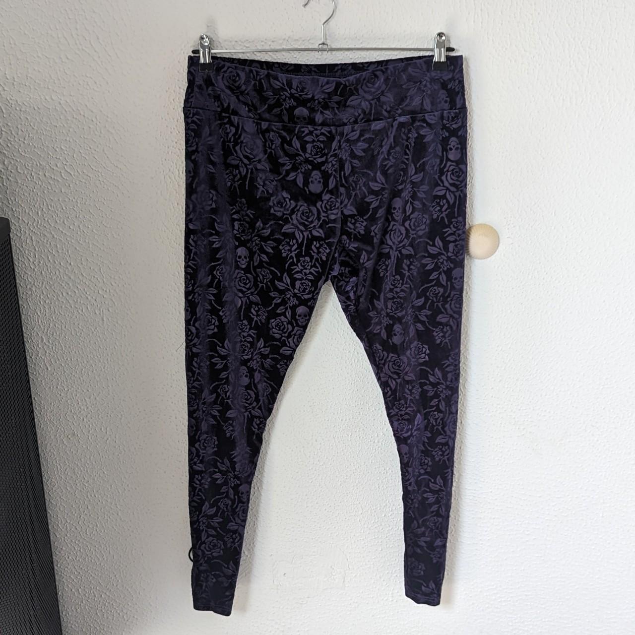 Killstar Bite Me Plus Leggings in Plum, size XXL,... - Depop