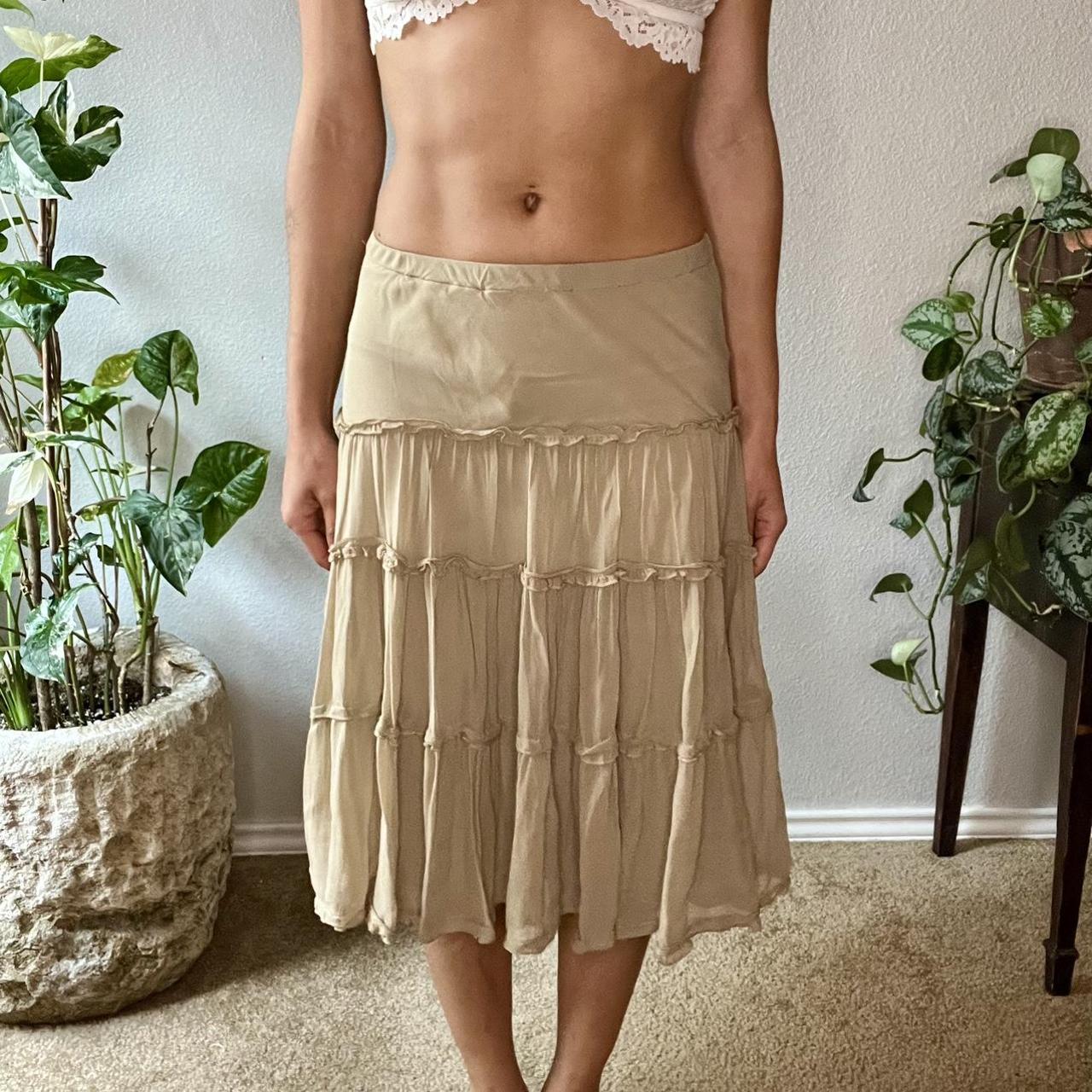 100 silk 2024 midi skirt