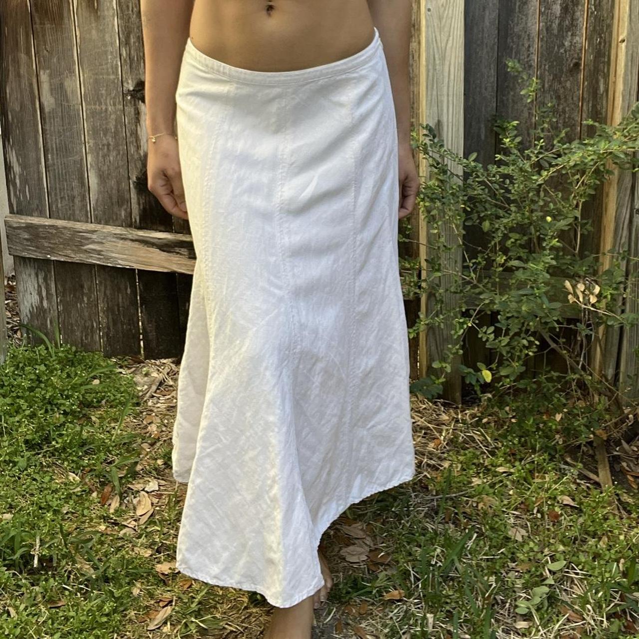 Vintage Silk and Linen A-line maxi skirt 🚫 ITEMS... - Depop