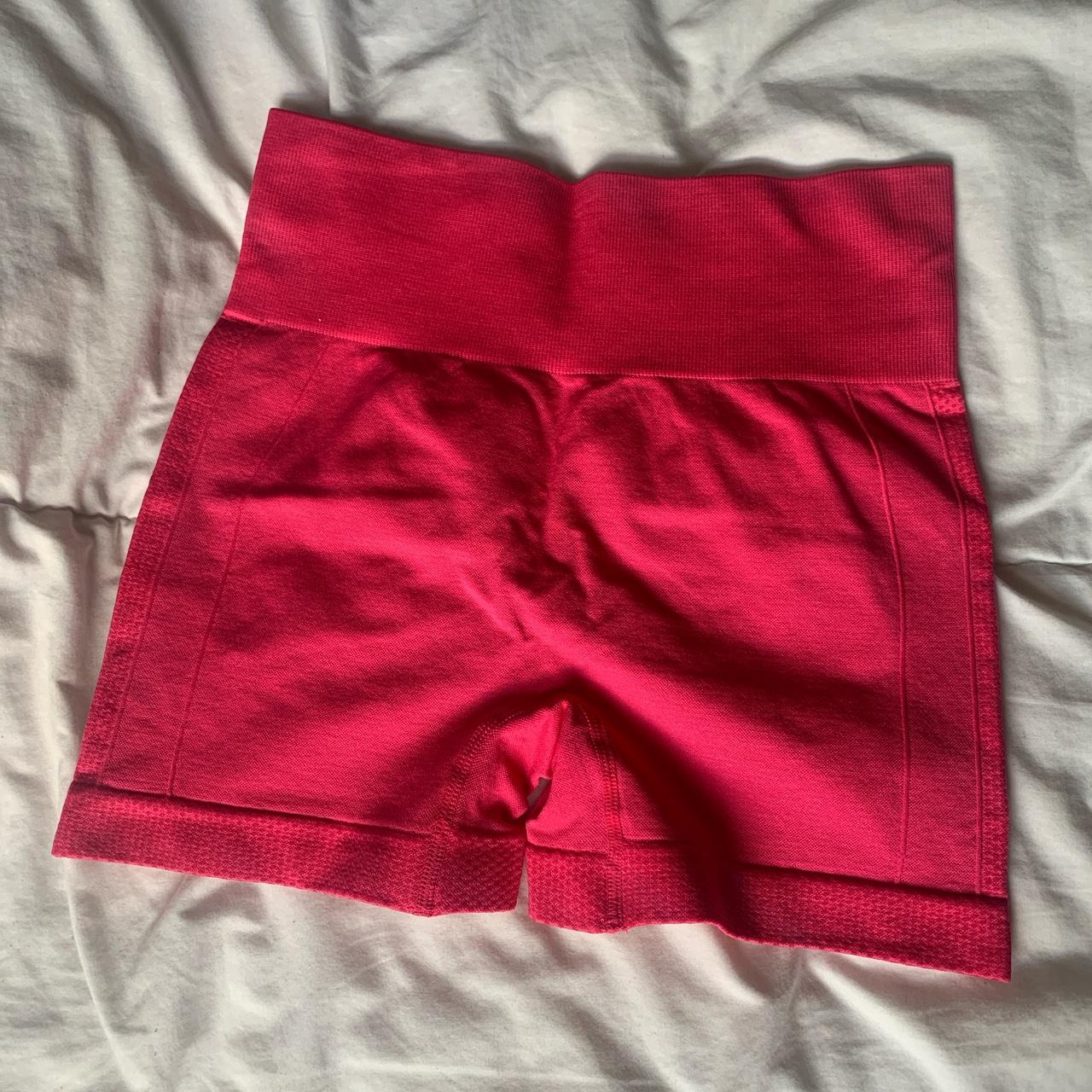 Hot pink biker shorts -fits xs and... - Depop