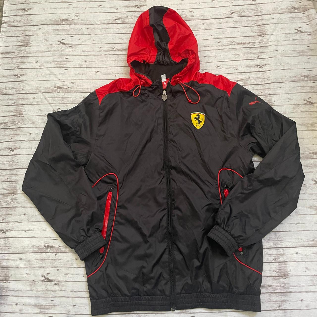 Puma men's windbreaker black deals ferrari jacket