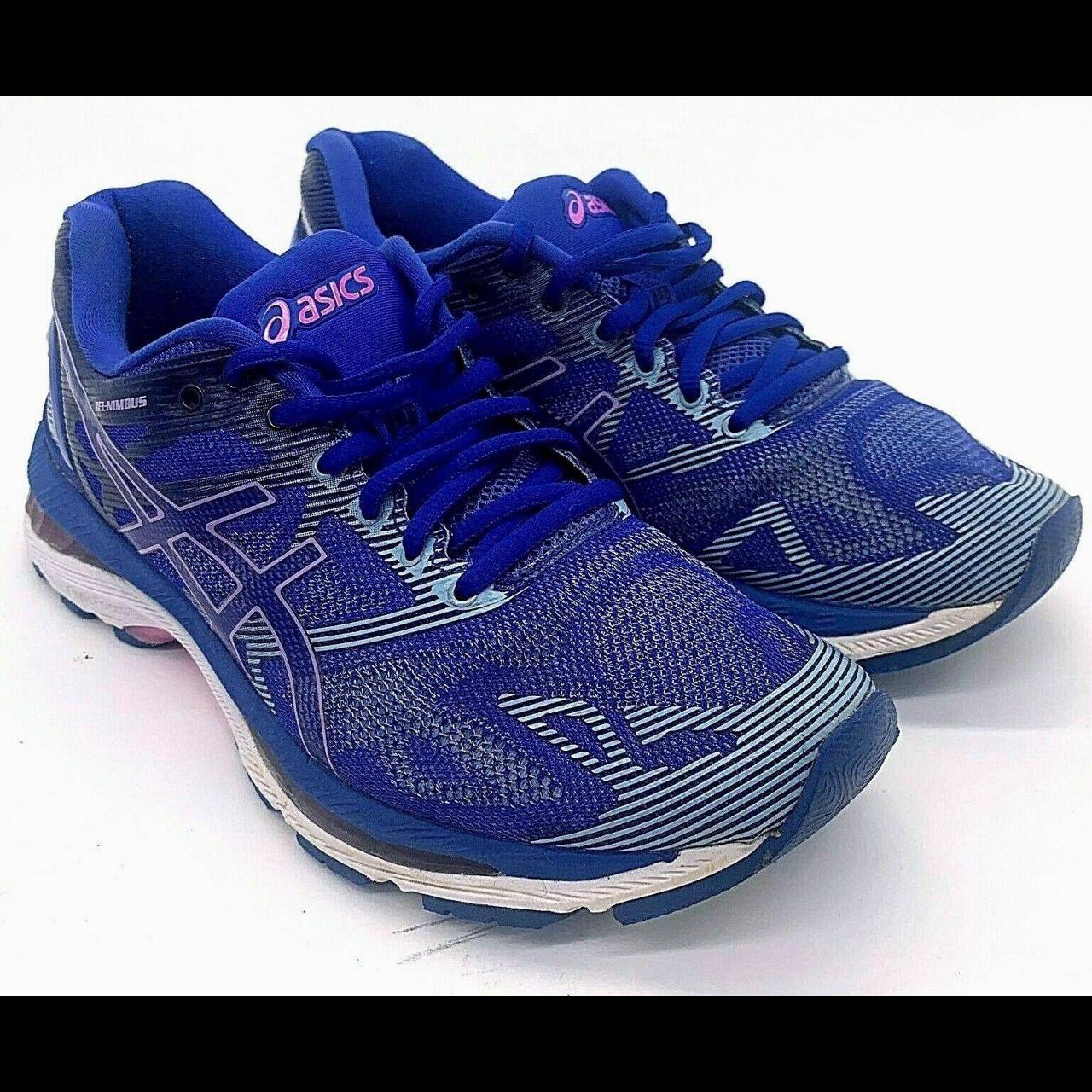 Asics Womens Gel Nimbus 19 T750N Blue Running Shoes. Depop