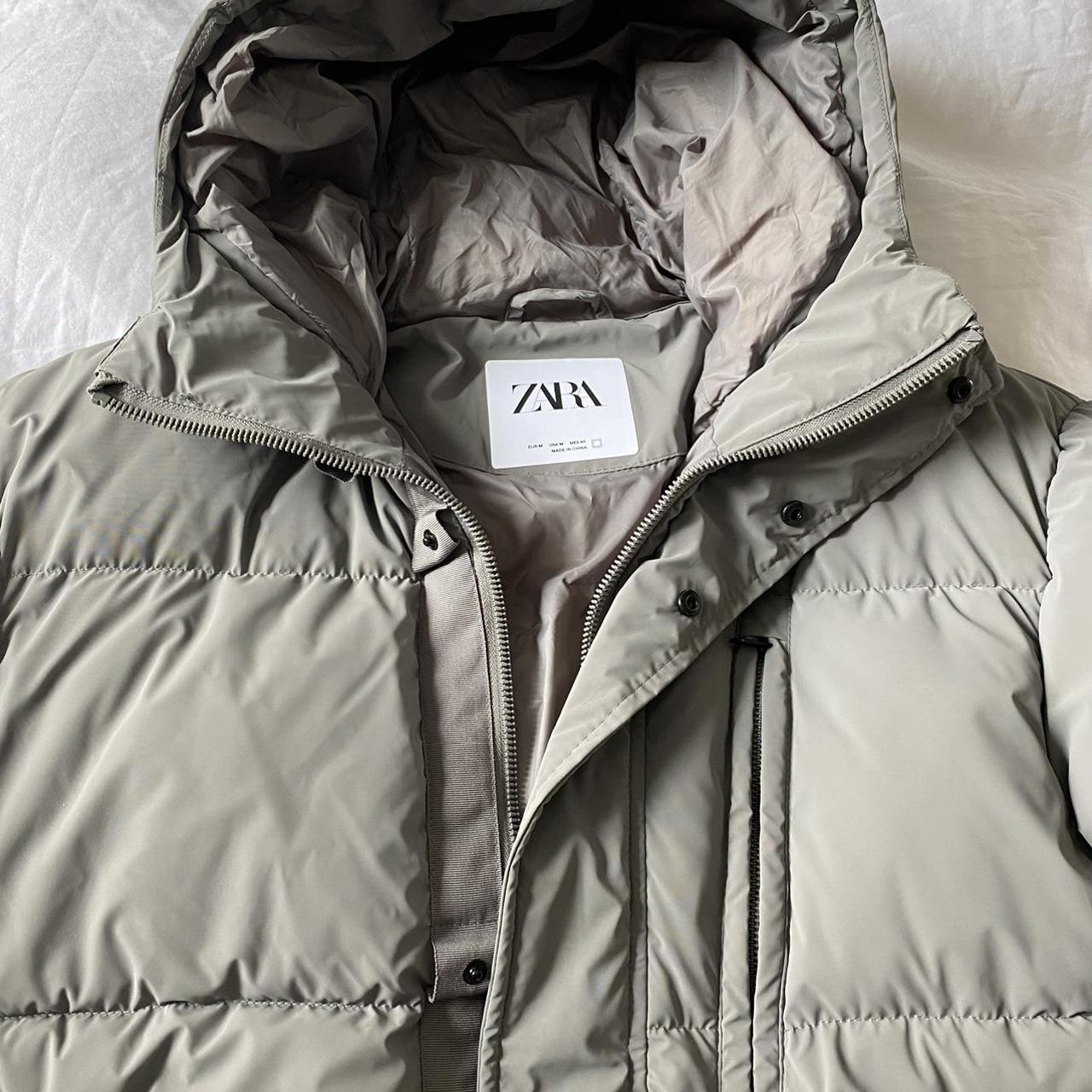 Zara Men's Grey Coat Depop