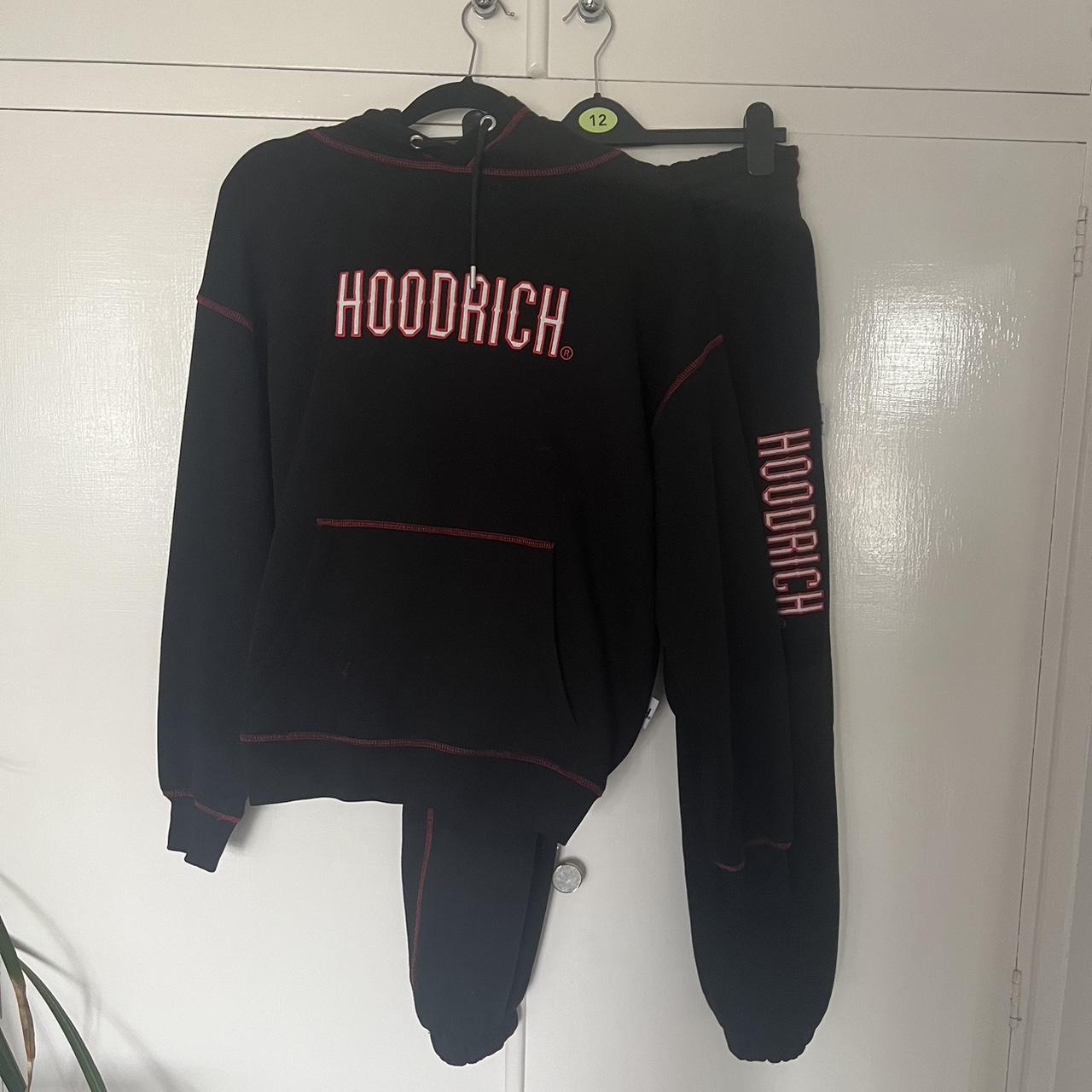 HOODRICH full tracksuit Black with red Depop - Main Image