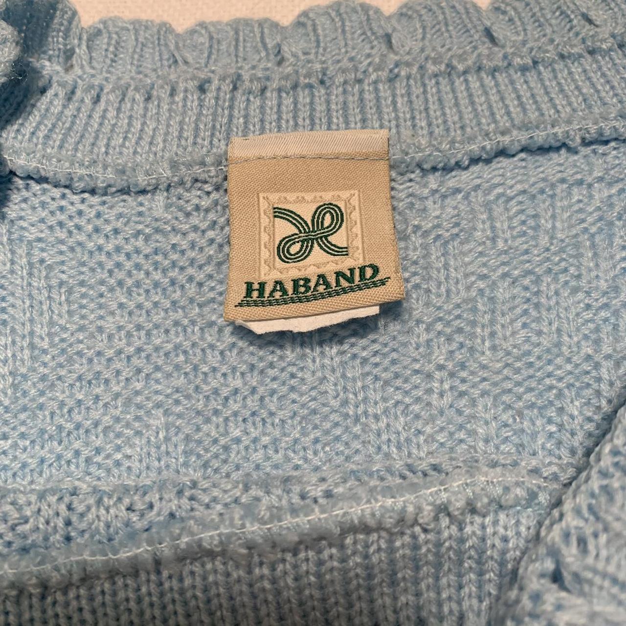 Vintage Women’s Haband Knit Baby Blue Short Sleeve... Depop