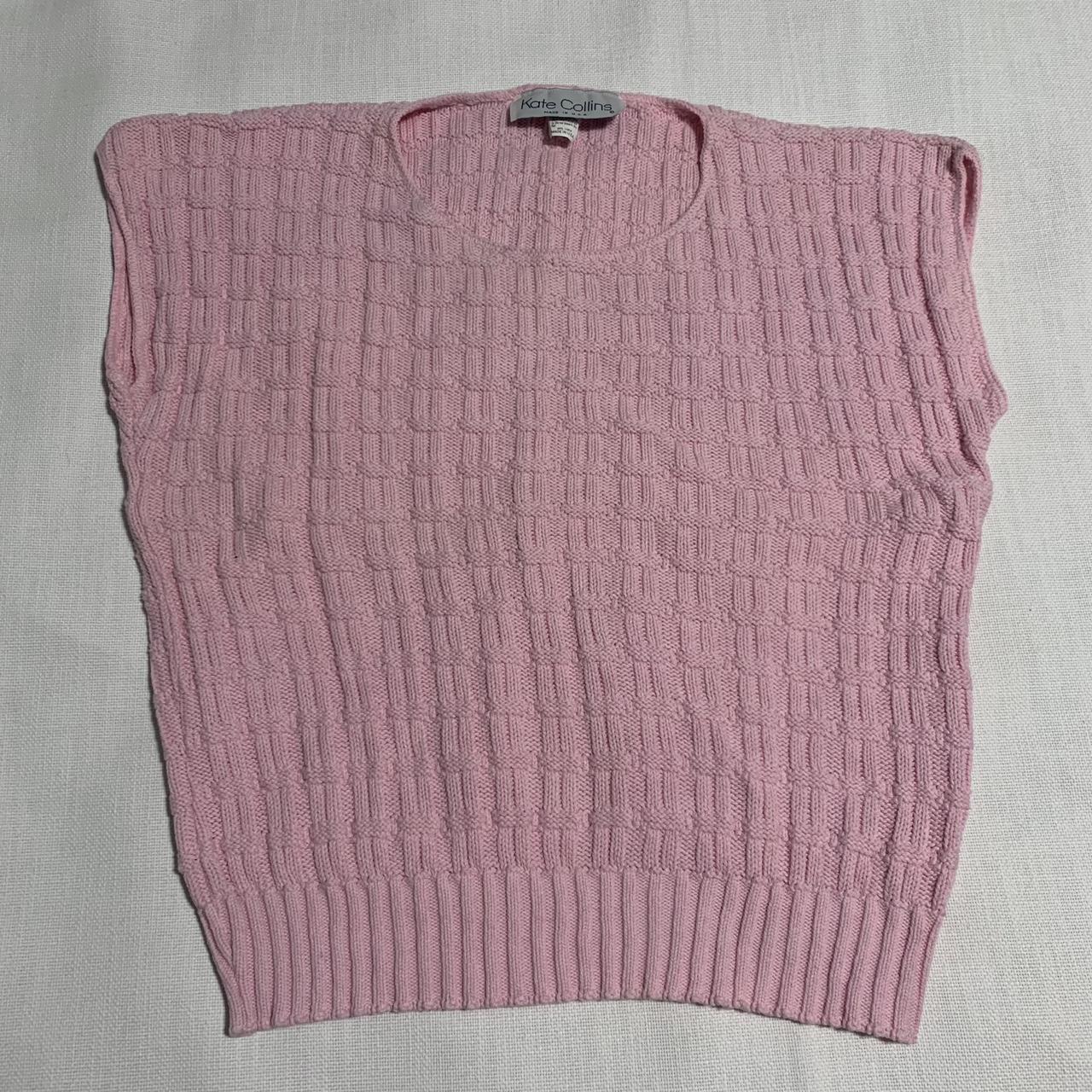 Vintage Women’s Pink Sleeveless Sweater /Kate... Depop