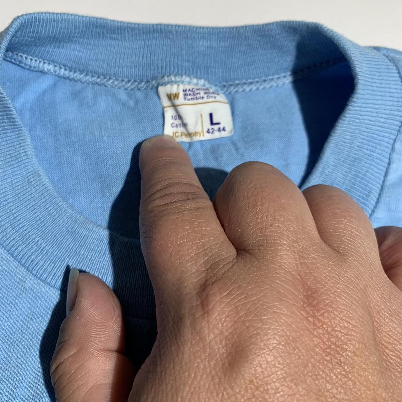 Vintage Men’s JCPenney Light Blue Muscle TShirt... Depop