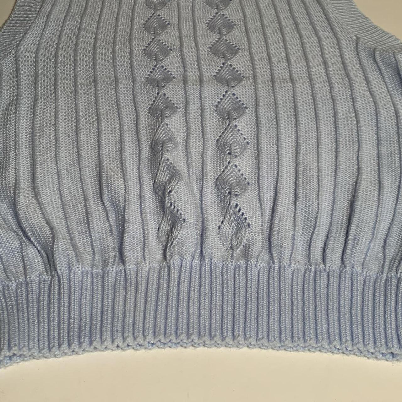 Baby Blue Pullover Sweater Vest Size Medium... Depop
