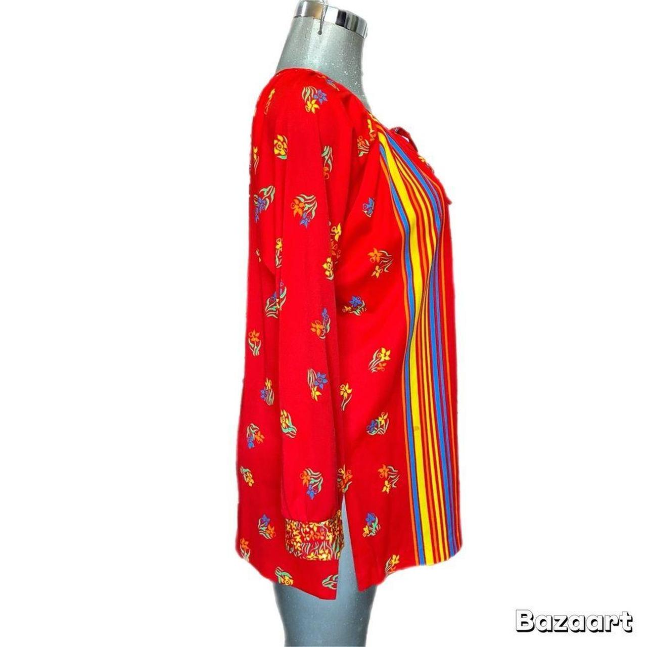 Preloved Women's Blouse - Orange/Yellow - L – Han… - image 5