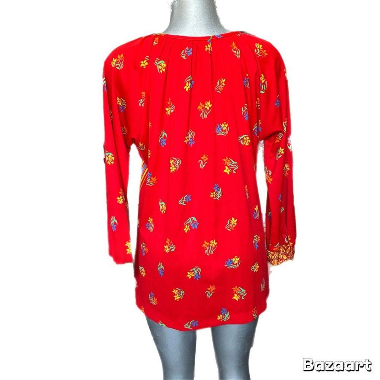 Preloved Women's Blouse - Orange/Yellow - L – Han… - image 3