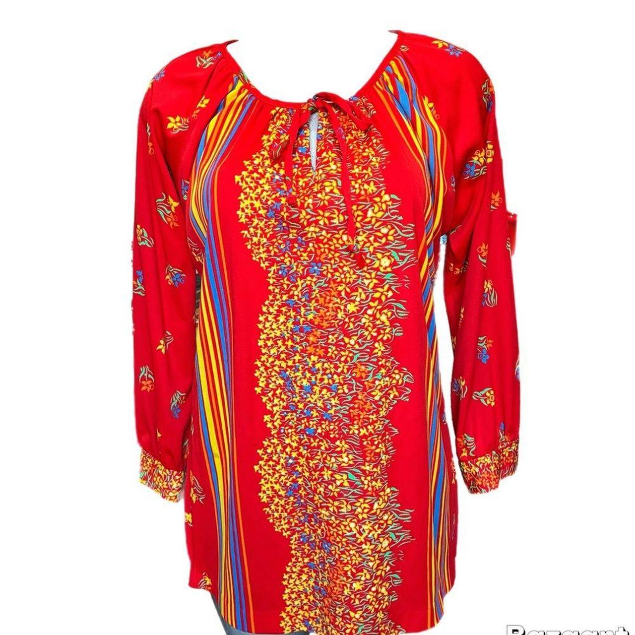 Preloved Women's Blouse - Orange/Yellow - L – Han… - image 8