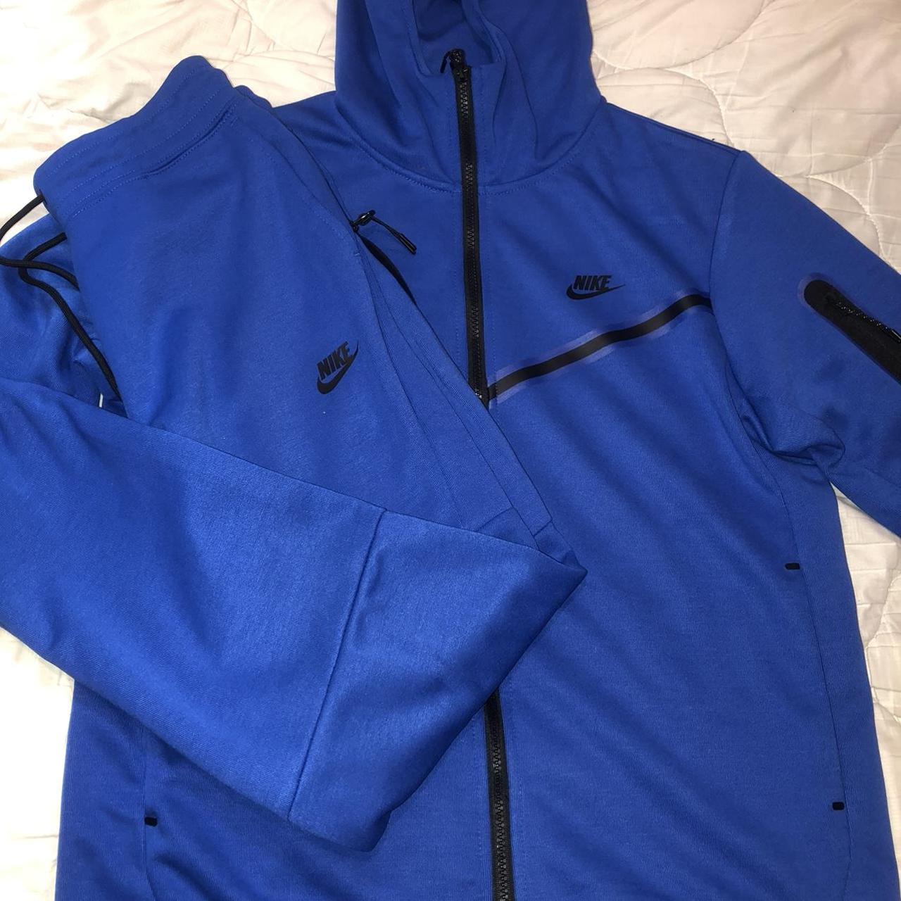 royal blue nike tech sweatsuit