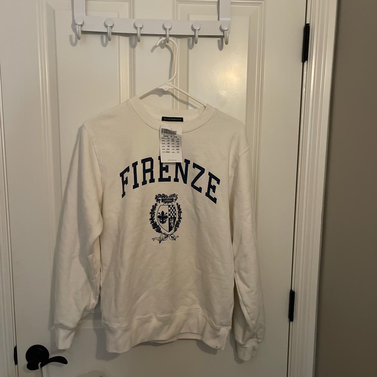 brandy melville white hoodie from florence... Depop