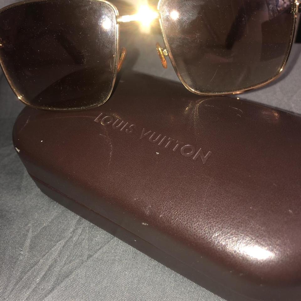 LOUIS VUITTON Z0259U Damier Attitude Gold Brown Mens Sunglasses $369.00 -  PicClick