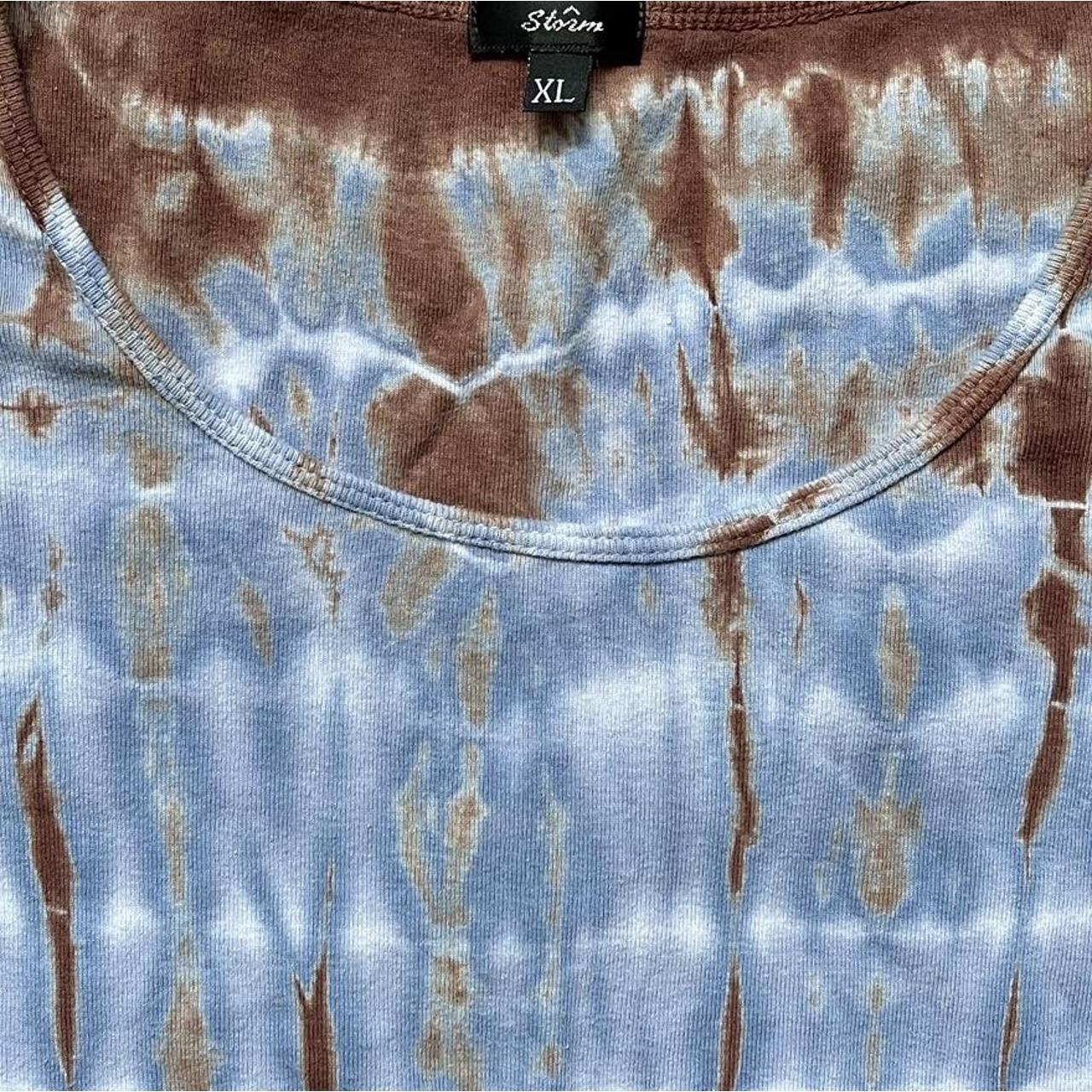 Women's Blue and Brown Shirt Depop