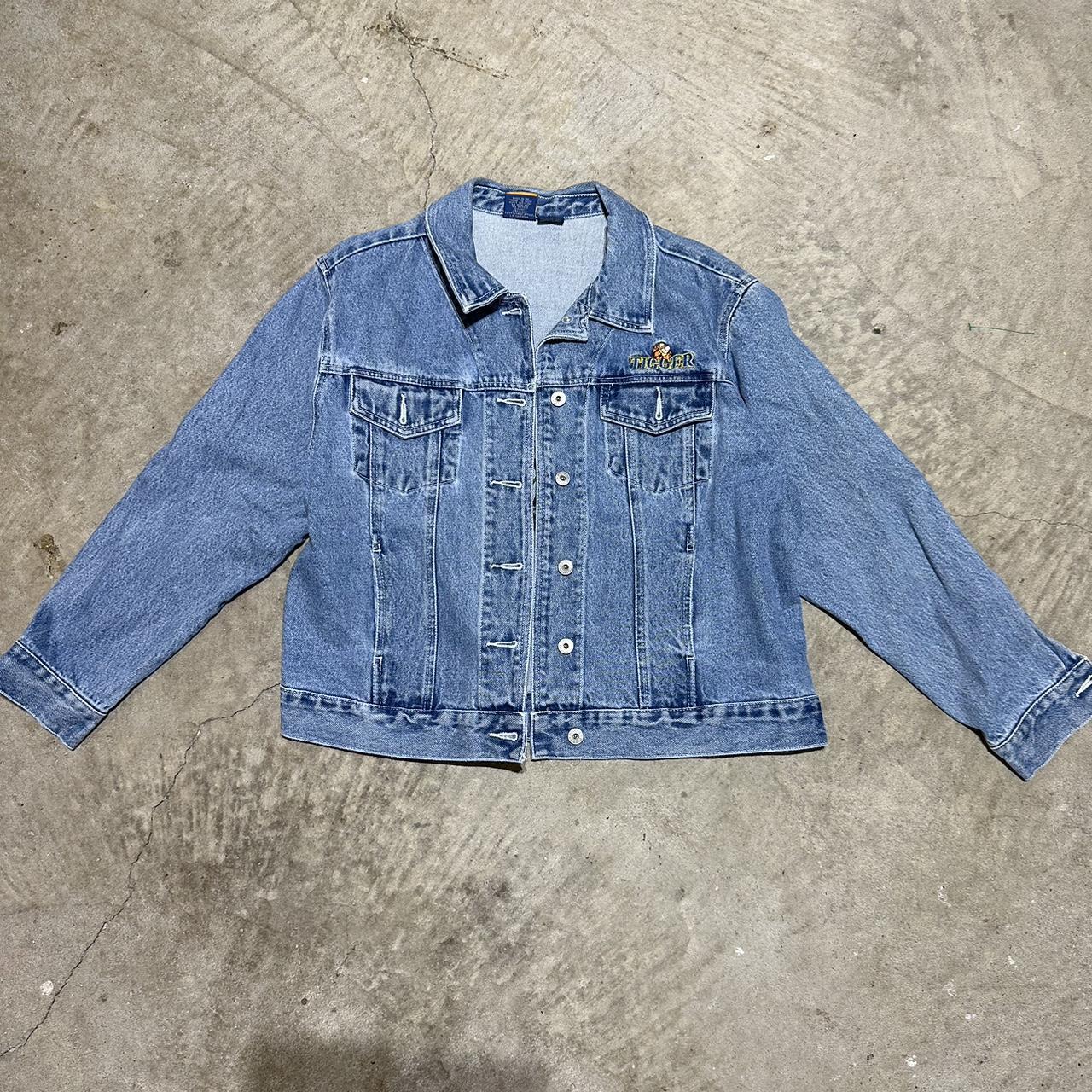 Vintage 90s Tigger The Tiger Denim Jacket SIZE:... - Depop