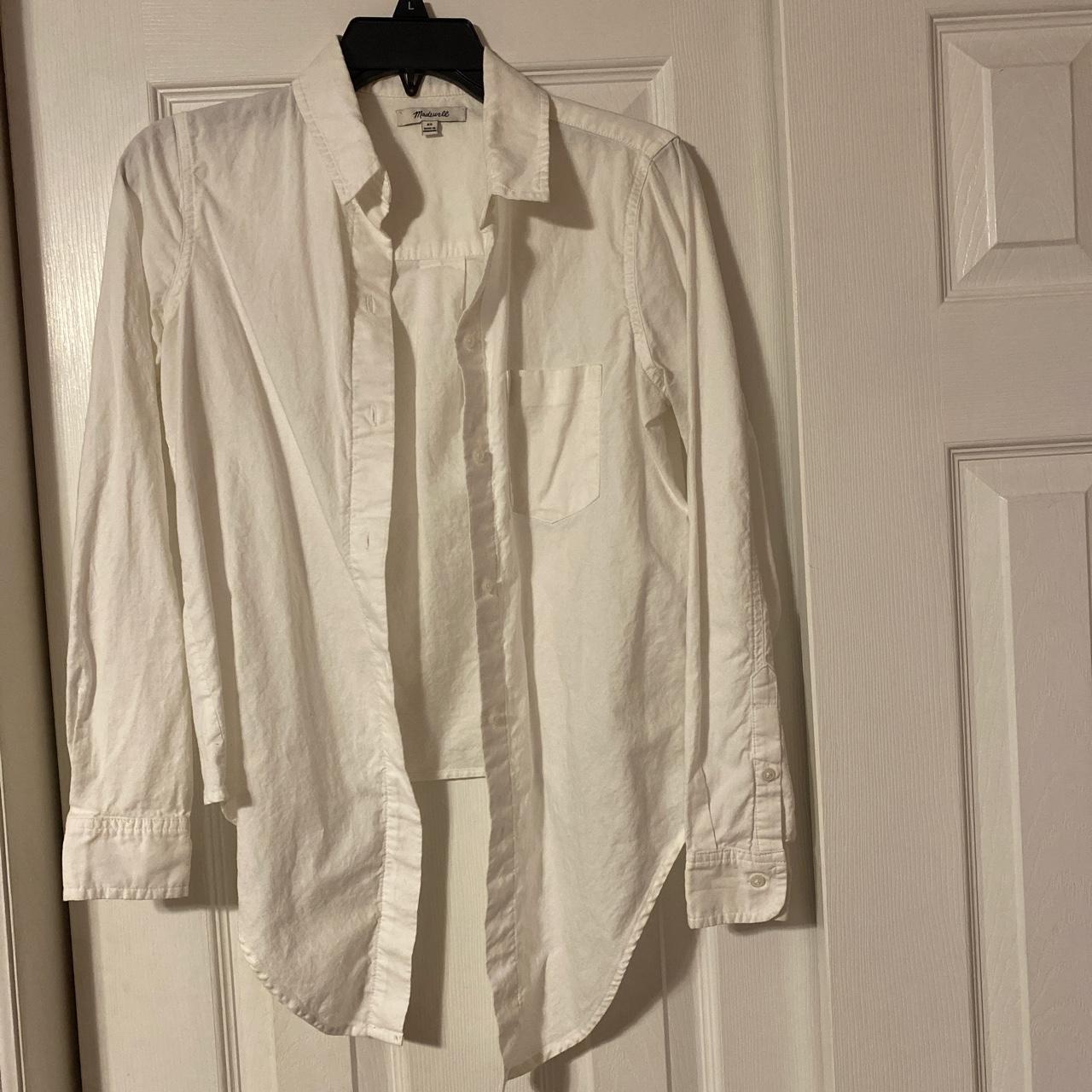 Madewell basic white shirt size xs Shirt is regular... - Depop