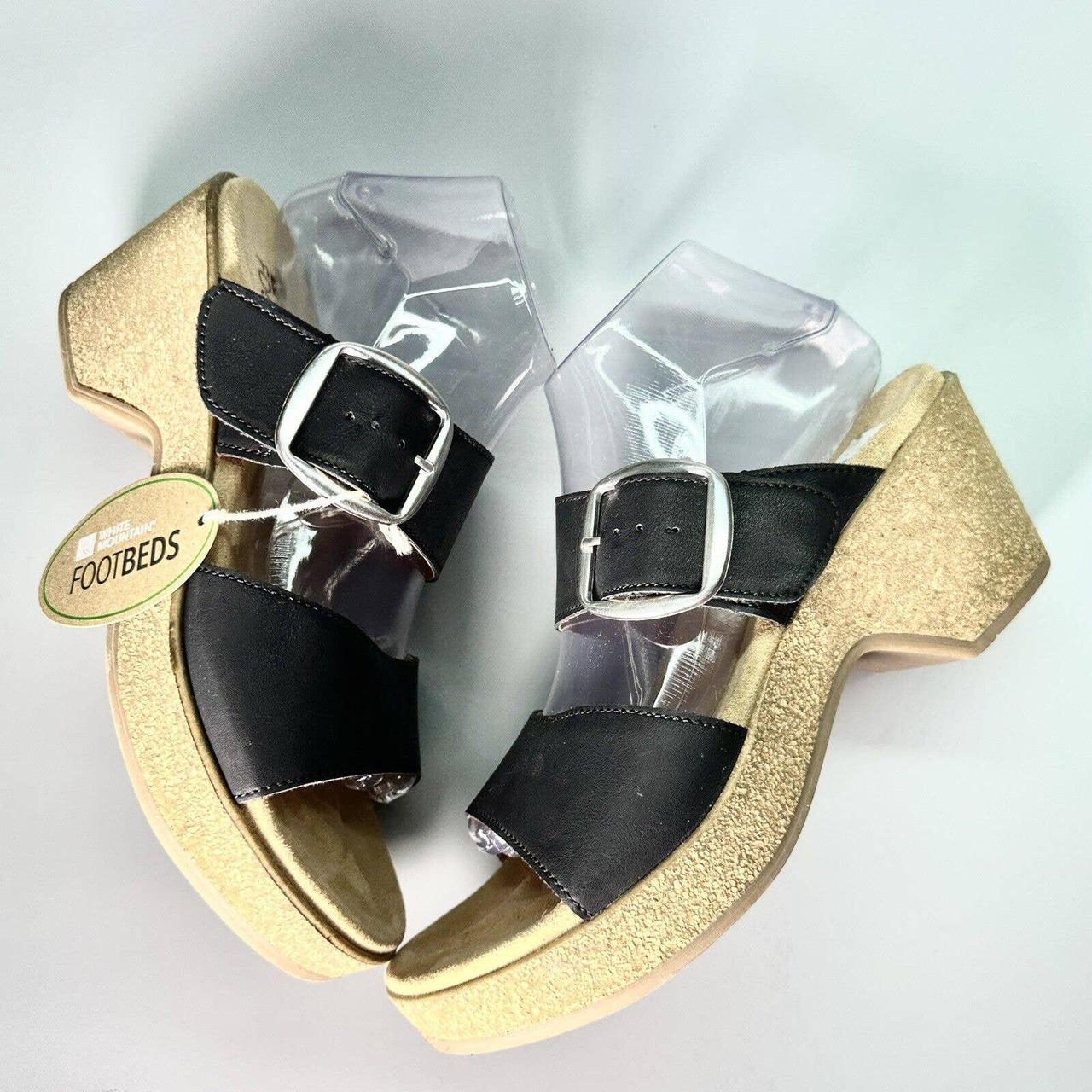 White Mountain Copious Platform Wedge Sandals Clogs... Depop