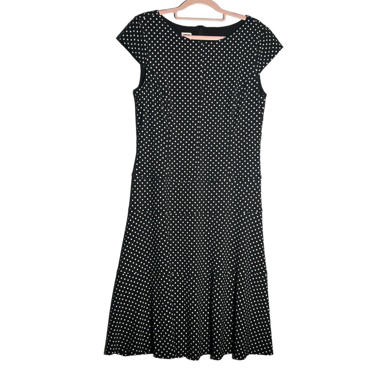 Anne klein polka dot fit & flare outlet dress