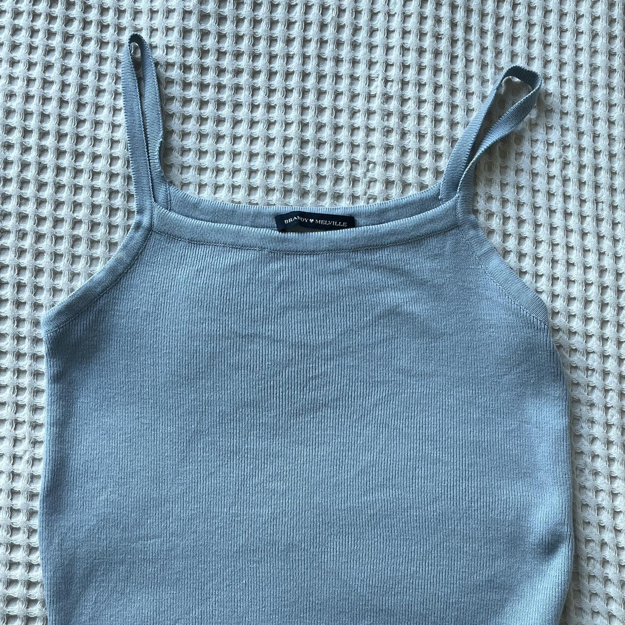 Brandy Melville knit tank. Fits like baby tee.... - Depop