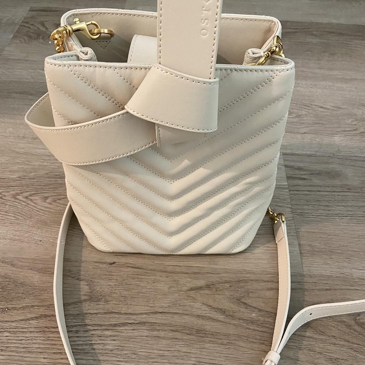 OSTKAKA Mini Quilting bag Ivory color Korean brand | Depop
