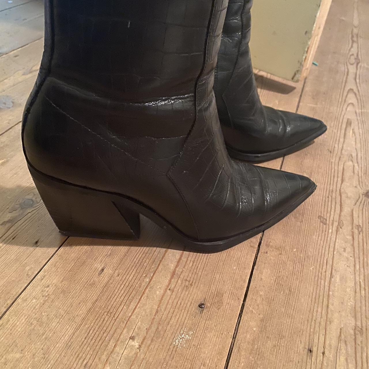 Jo Mercer Size 38, Leather, Cuban heel boots. Depop