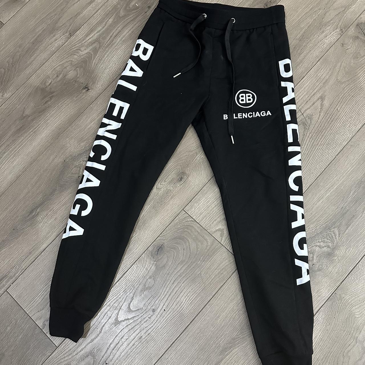 Black Balenciaga Sweats Fits Small - Depop