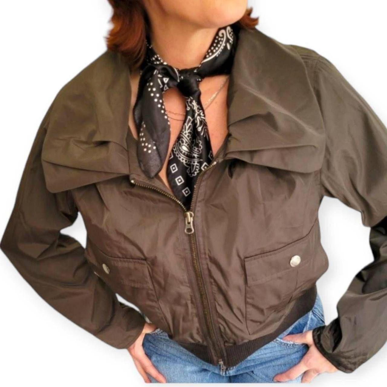 Vera wang leather outlet jacket