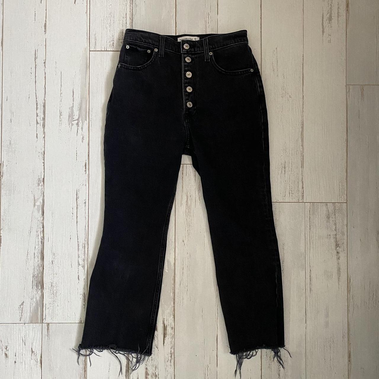 Sale Abercrombie & Fitch the Kick Flare Ultra High Rise Jeans Dark Wash