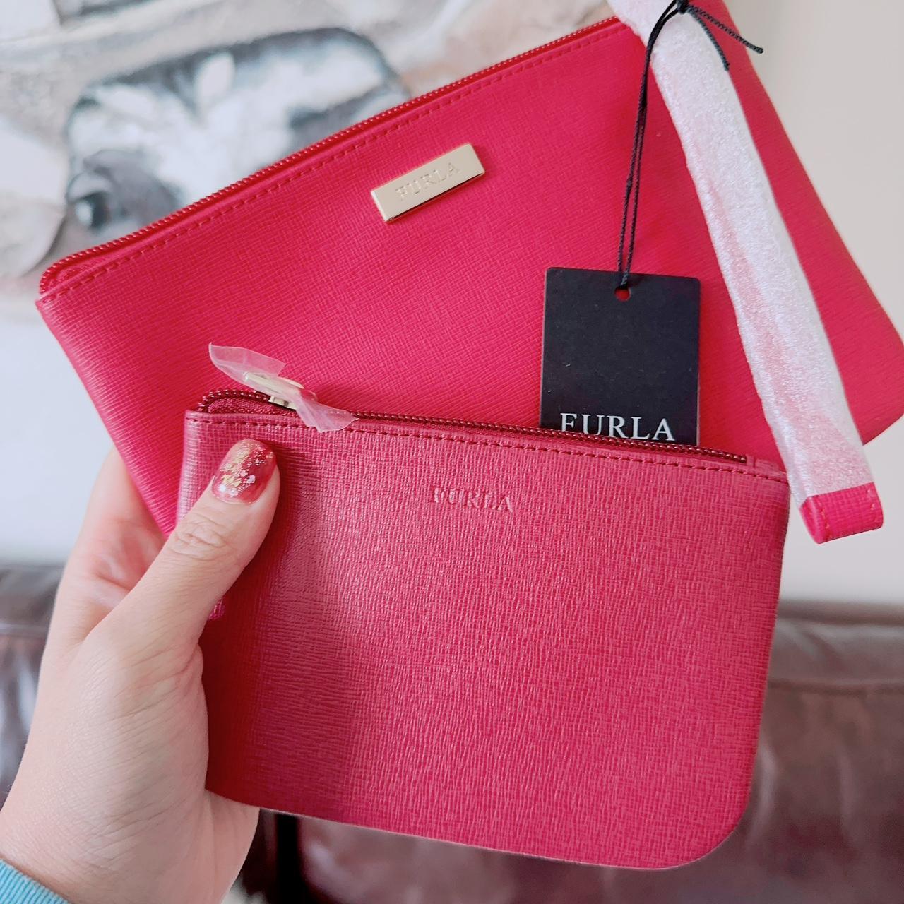 FURLA 100% Leather Solid Red Leather Clutch One Size - 63% off | ThredUp