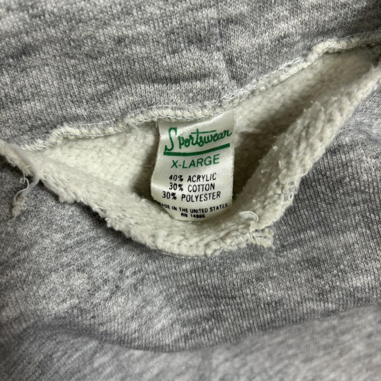 70s Grey Blank Hoodie Fits Medium - Depop