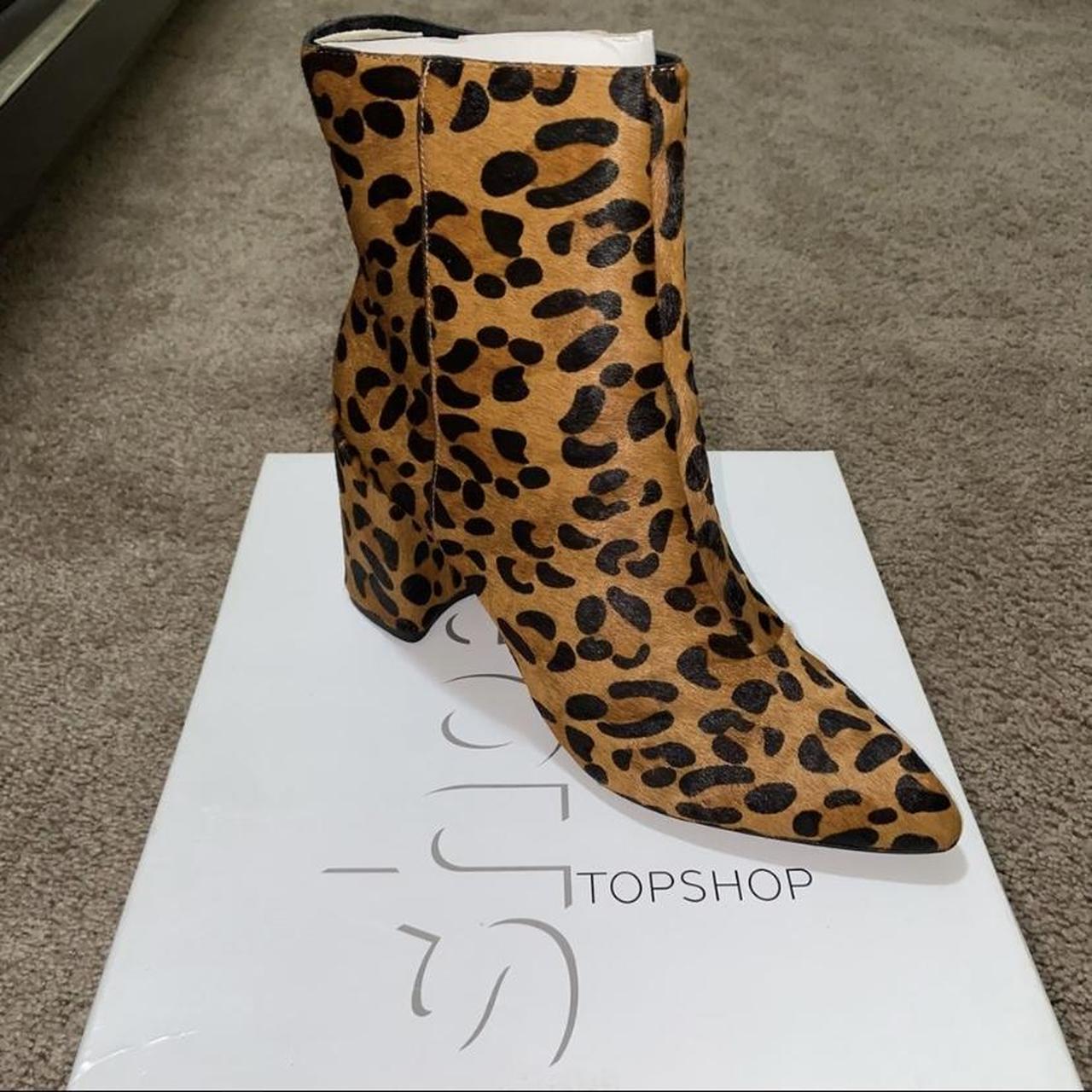 Leopard print ankle outlet boots topshop