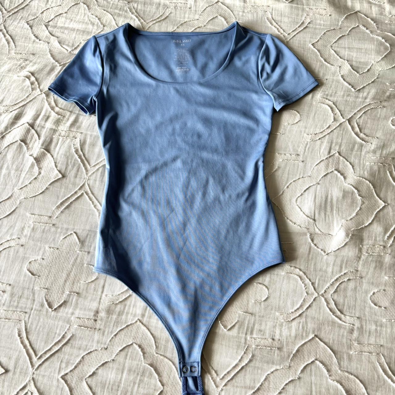 Baby Blue Fitted Bodysuit Never Been Worn Perfect Depop