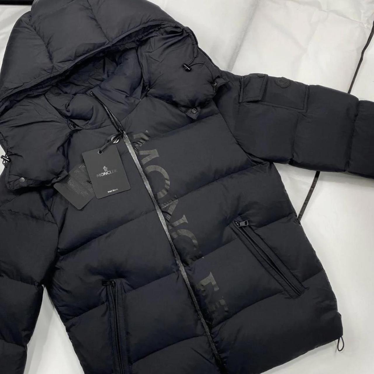 Moncler Men's Black Coat | Depop